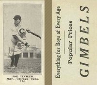 1916 Gimbels #174 Joe Tinker Baseball Card