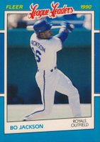 1990 Fleer League Leaders #19 Bo Jackson Baseball Card