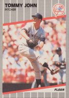 1989 Fleer #255 Tommy John Baseball Card