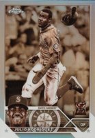 2023 Topps Chrome #200 Julio Rodriguez Sepia Refractor Baseball Card