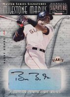 2001 Donruss Signature Milestone Marks # Barry Bonds Masters Series Baseball Card