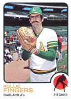 1973 Topps #84 Rollie Fingers Baseball Card