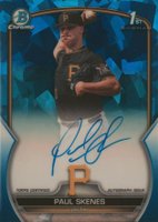 2023 Bowman Draft Sapphire Edition Chrome Prospect Autographs #CDAPS Paul Skenes Baseball Card