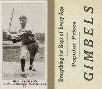 1916 Gimbels #87 Joe Jackson Baseball Card