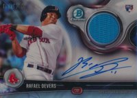 2018 Bowman Chrome Autograph Relics #BCARRD Rafael Devers Baseball Card