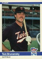 1984 Fleer #557 Tom Brunansky Baseball Card