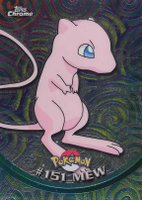 2000 Topps Chrome Pokemon T.V. #151 Mew TCG Card
