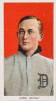 1909 White Borders Hindu-Red #96 Ty Cobb Portrait-Red Background Baseball Card