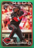2024 Topps Chrome #44 Elly de La Cruz Green Refractor Baseball Card