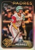 2024 Topps Update #US210 Jackson Merrill Rainbow Foil Baseball Card