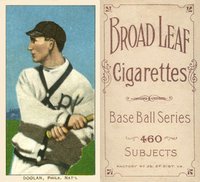 1909 White Borders Broadleaf 460 #138 Mickey Doolan Batting Baseball Card