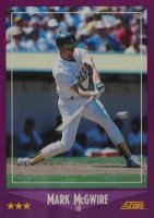 1988 Score Glossy #5 Mark McGwire Baseball Card