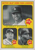 2022 Topps Heritage #1 Albert Pujols/Miguel Cabrera/Nelson Cruz Baseball Card