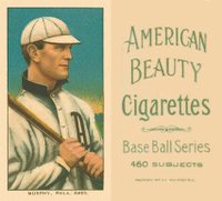 1909 White Borders American Beauty No Frame  #350 Danny Murphy Batting Baseball Card