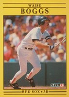 1991 Fleer #86 Wade Boggs Baseball Card
