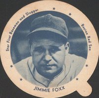 1938 Dixie Lids # Jimmie Foxx Baseball Card