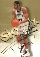 1998 Skybox Premium Autographics # Tim Duncan Basketball Card