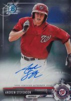 2017 Bowman Prospects Autographs #AST Andrew Stevenson Chrome Baseball Card