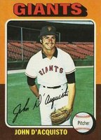 1975 Topps #372 John D'Acquisto Baseball Card