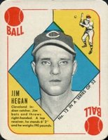 1951 Topps Red Backs #12 Jim Hegan Baseball Card
