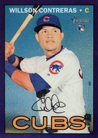 2016 Topps Heritage #505 Willson Contreras Chrome-Purple Refractor Baseball Card