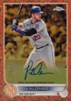 2022 Topps Gilded Collection Topps Chrome Gold Etch Autographs #PA Pete Alonso Red Baseball Card