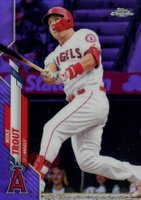 2020 Topps Chrome #1 Mike Trout Purple Refractor Baseball Card