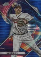2022 Topps Cosmic Chrome #183 Austin Riley Blue Moon Refractor Baseball Card