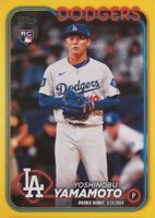 2024 Topps Update #US149 Yoshinobu Yamamoto Yellow Baseball Card