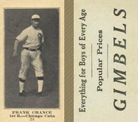 1916 Gimbels #28 Frank Chance Baseball Card