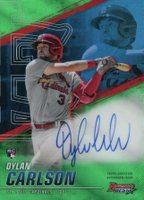2021 Bowman's Best of 2021 Autographs #B21DC Dylan Carlson Green Refractor Baseball Card