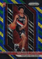2018 Panini Prizm #61 Anfernee Simons Choice Prizm-Blue/Yellow/Green Basketball Card