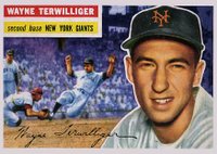 1956 Topps #73 Wayne Terwilliger White Back Baseball Card