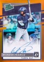 2020 Panini Donruss Optic Rated Prospects #RPSWF Wander Franco Signature-Orange Baseball Card