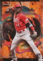 2024 Topps Finest #238 Elly de La Cruz Orange Refractor Baseball Card