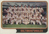 1974 Topps #16 Baltimore Orioles Baseball Card