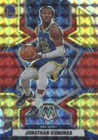 2021 Panini Mosaic #268 Jonathan Kuminga Fusion Red/Yellow Choice Basketball Card