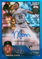 2023 Topps Chrome Update Autograph #ACNJ Nolan Jones Blue Baseball Card
