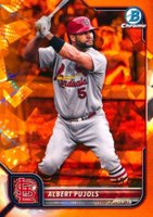 2022 Bowman Chrome Sapphire Edition #28 Albert Pujols Orange Baseball Card