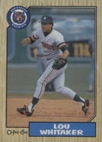 1987 O-Pee-Chee #106 Lou Whitaker Baseball Card