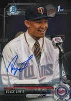 2017 Bowman Draft #BDC1 Royce Lewis Chrome-Press Conference-Autograph Baseball Card