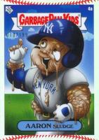 2022 Topps Garbage Pail Kids GPK X MLB Series 2 Alex Pardee #4a Aaron Sludge Baseball Stitching Foil Baseball Card