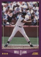 1988 Score Glossy #78 Will Clark Baseball Card