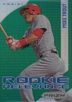 2012 Panini Prizm Rookie Relevance #RR1 Mike Trout Green Prizm Baseball Card