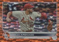 2022 Topps #87 Nolan Arenado Orange Foilboard Baseball Card