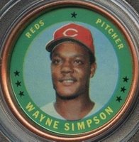 1971 Topps Coins #53 Wayne Simpson Baseball Card