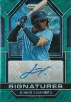 2023 Panini Prizm Signatures #SIGJC Junior Caminero Green Scope Baseball Card
