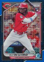 2024 Bowman Mega Box Chrome #22 Elly de La Cruz Blue Refractor Baseball Card