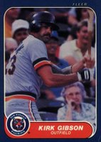 1986 Fleer #226 Kirk Gibson Baseball Card