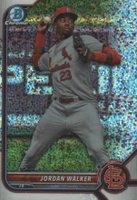 2022 Bowman Draft #BDC36 Jordan Walker Chrome-Sparkle Refractor Baseball Card